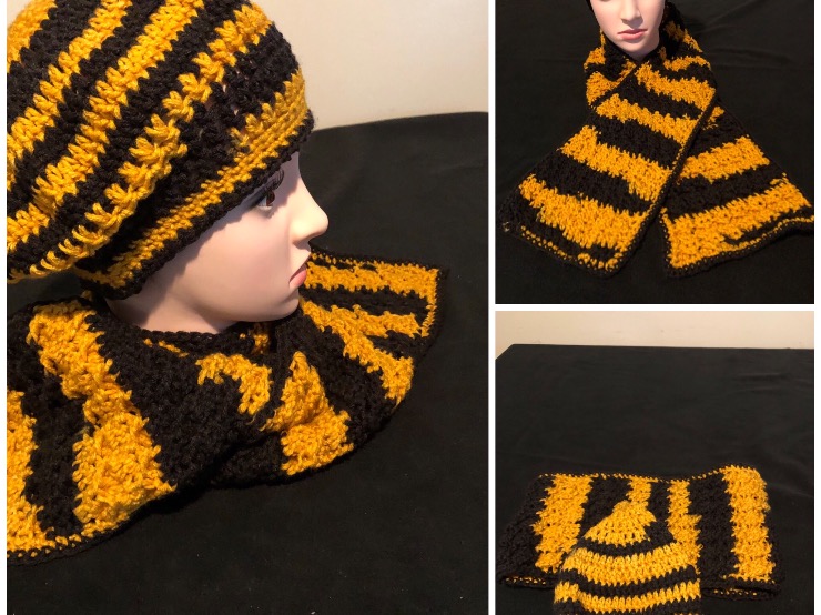 I.  Pittsburgh Steelers hat & scarf